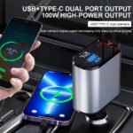 4 in 1 Retractable Super Fast Car Charger